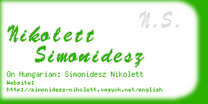 nikolett simonidesz business card